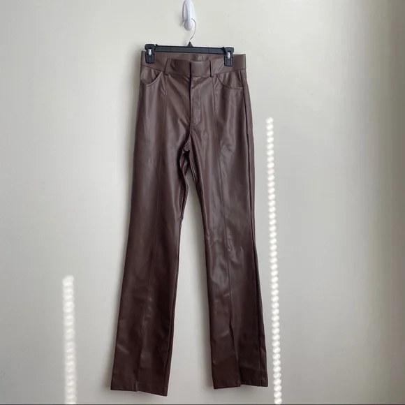 Zara 2 pcs set faux leather pants and bodysuit